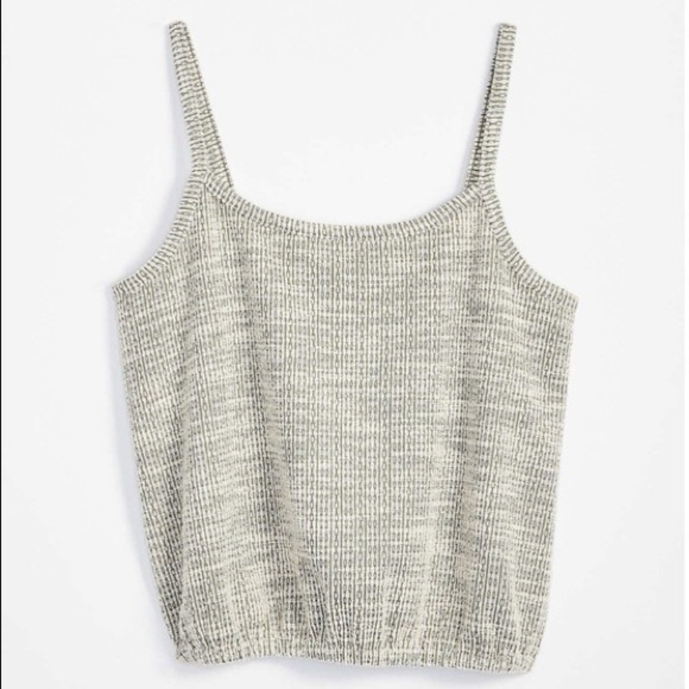 LOFT Textured Gray Camisole